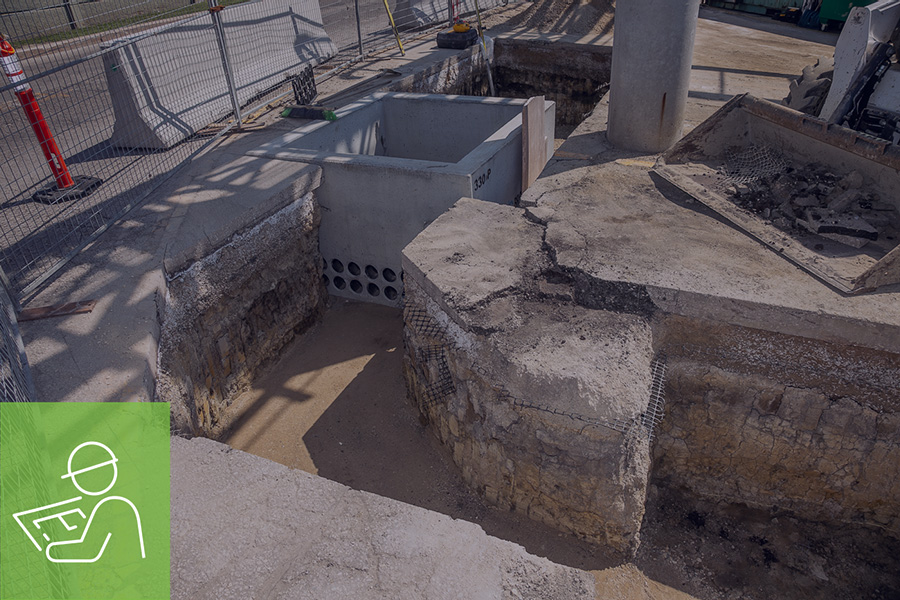 PowerON Electrification Project Duct bank shown from the transfer vault to the DC controller